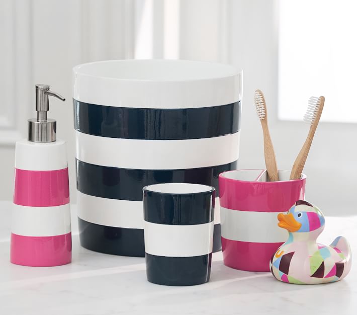 Navy Stripe Tumbler