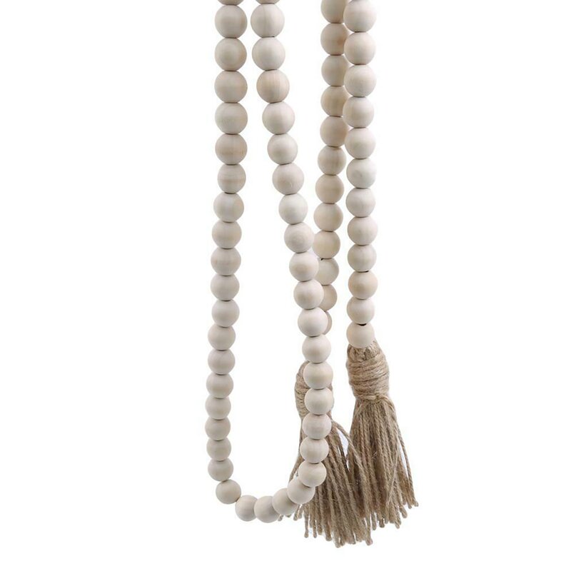 Cinda Rural Wooden Beads Rope Ornament Pendant