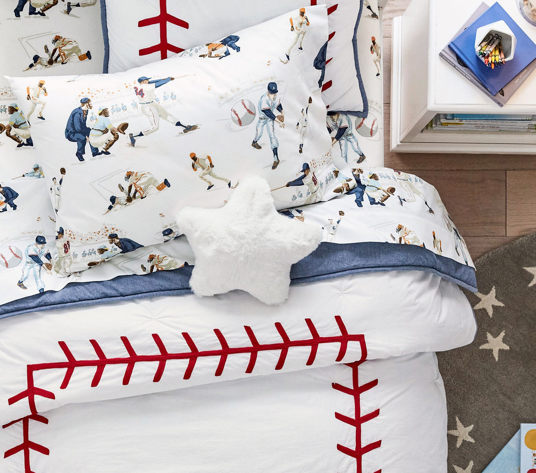 Vintage Baseball Organic Pillowcases-Standard