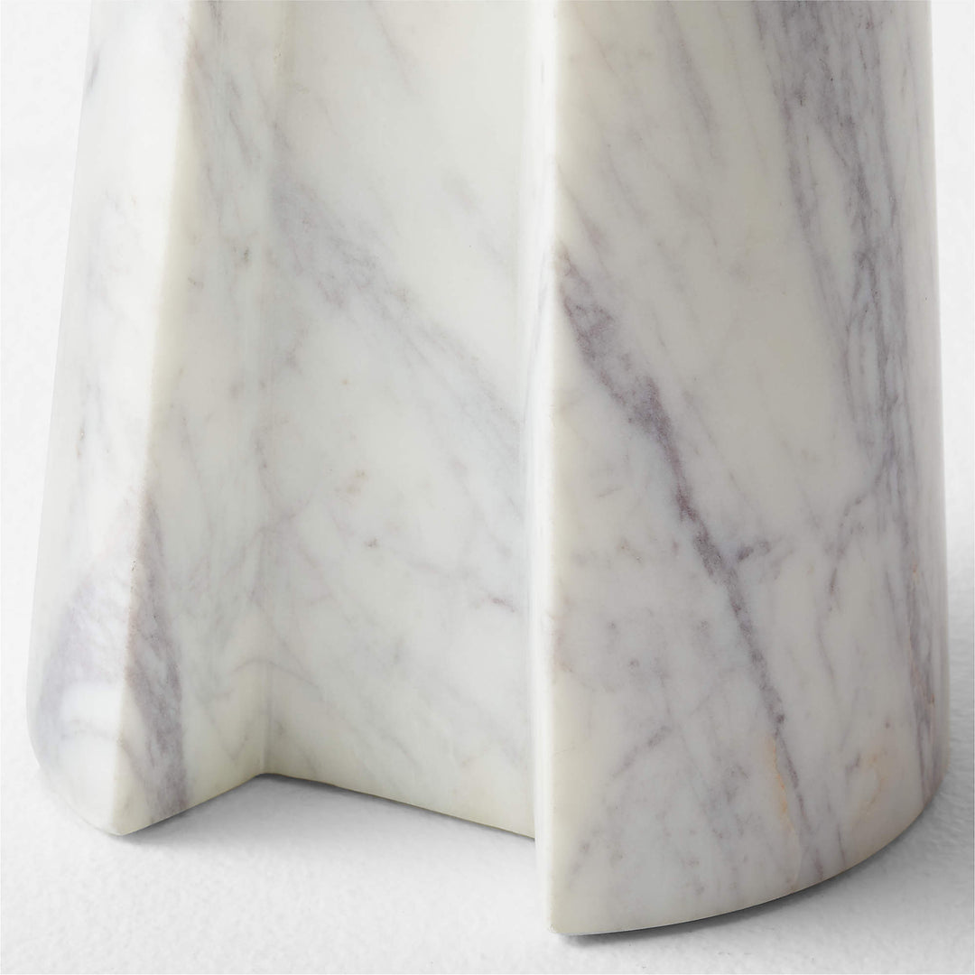 Ciccio White Marble Side Table