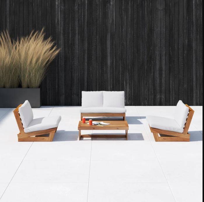 Louise 3 Person Outdoor Seating Group Loveseat