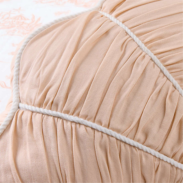 Bea Pink Ruched Shell Pillow