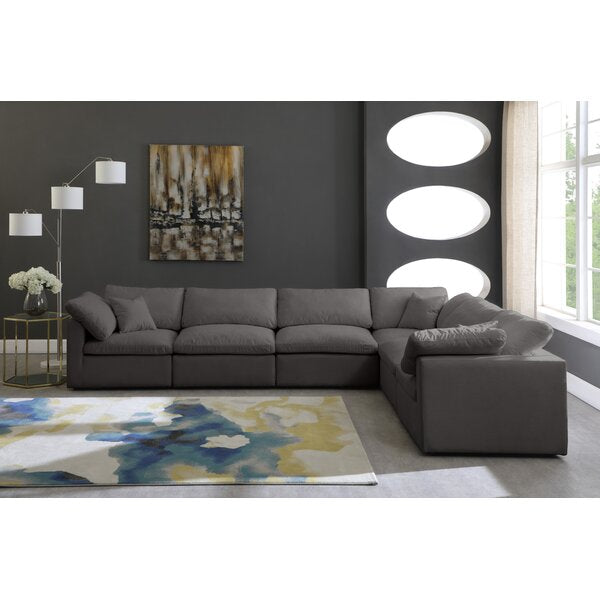 Atis Wide Velvet Reversible Modular Sectional