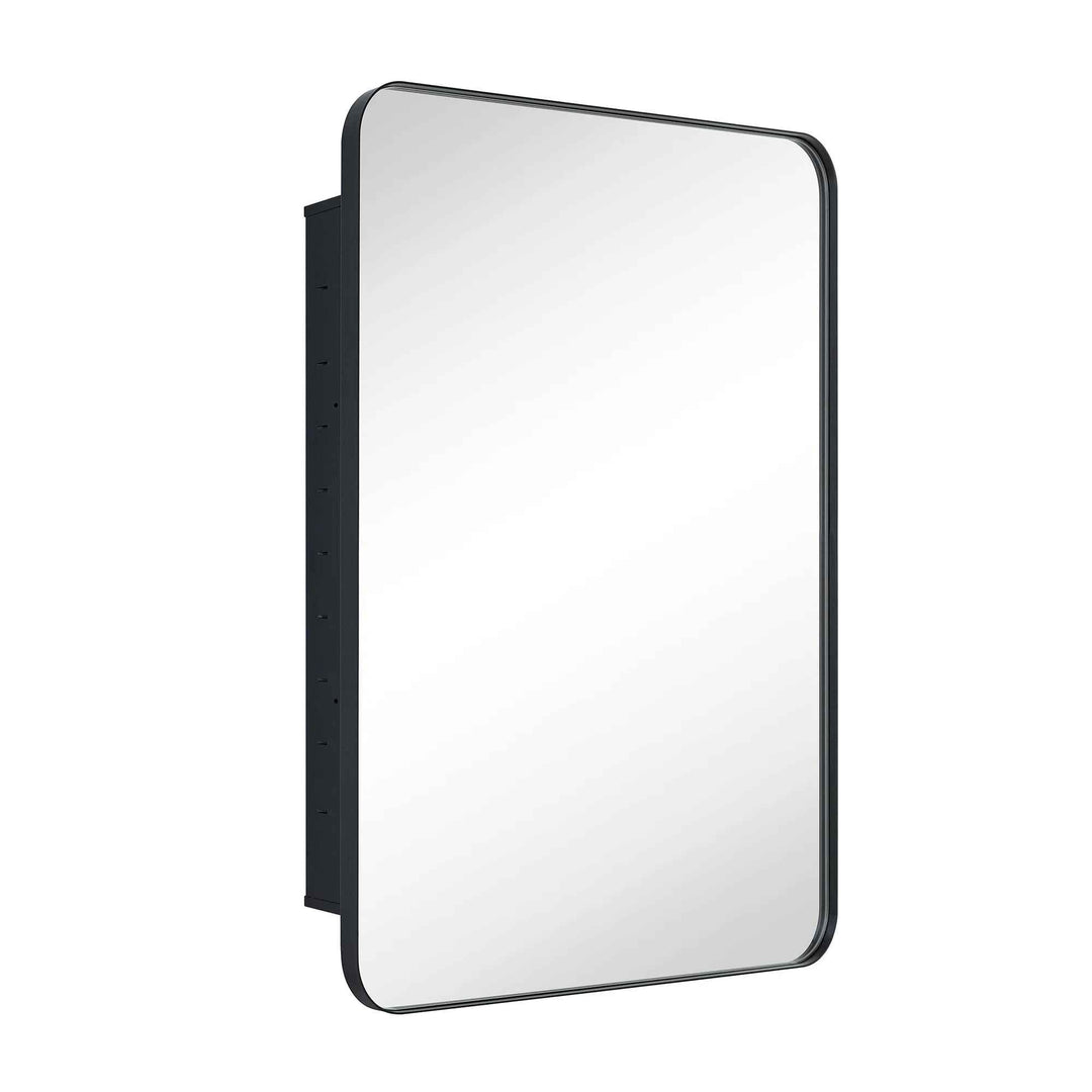 Recessed Framed Medicine Cabinet with Mirror and Adjustable Shelves