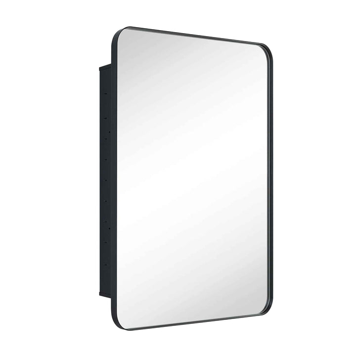 Recessed Framed Medicine Cabinet with Mirror and Adjustable Shelves