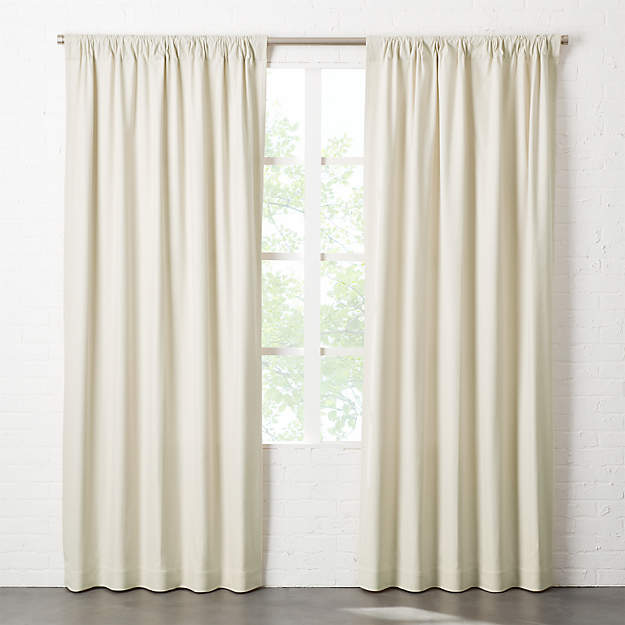 Natural Tan Basketweave Curtain Panel-48''x96''