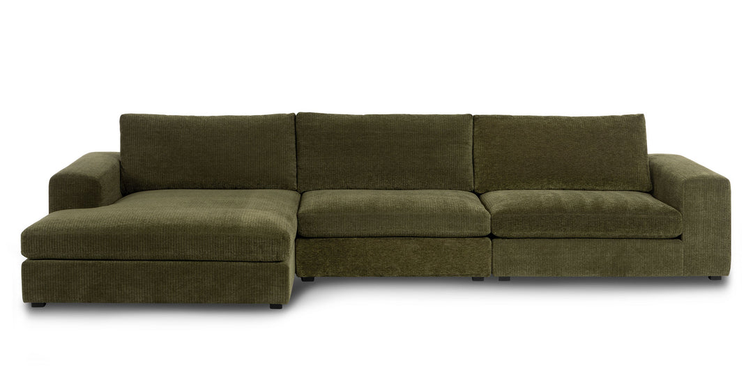 Beta Cypress Green Left Chaise Sectional