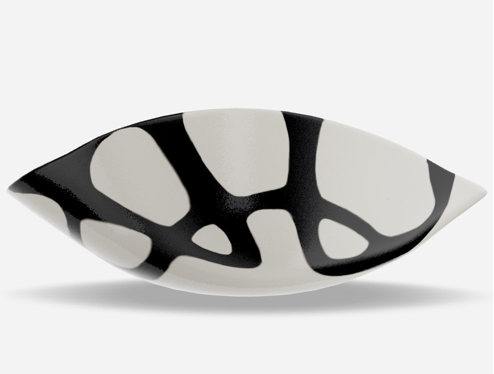 ZETA MURANO WHITE GLASS BOWL