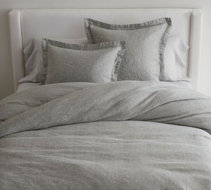 European Flax Linen Waffle Duvet Cover_Queen
