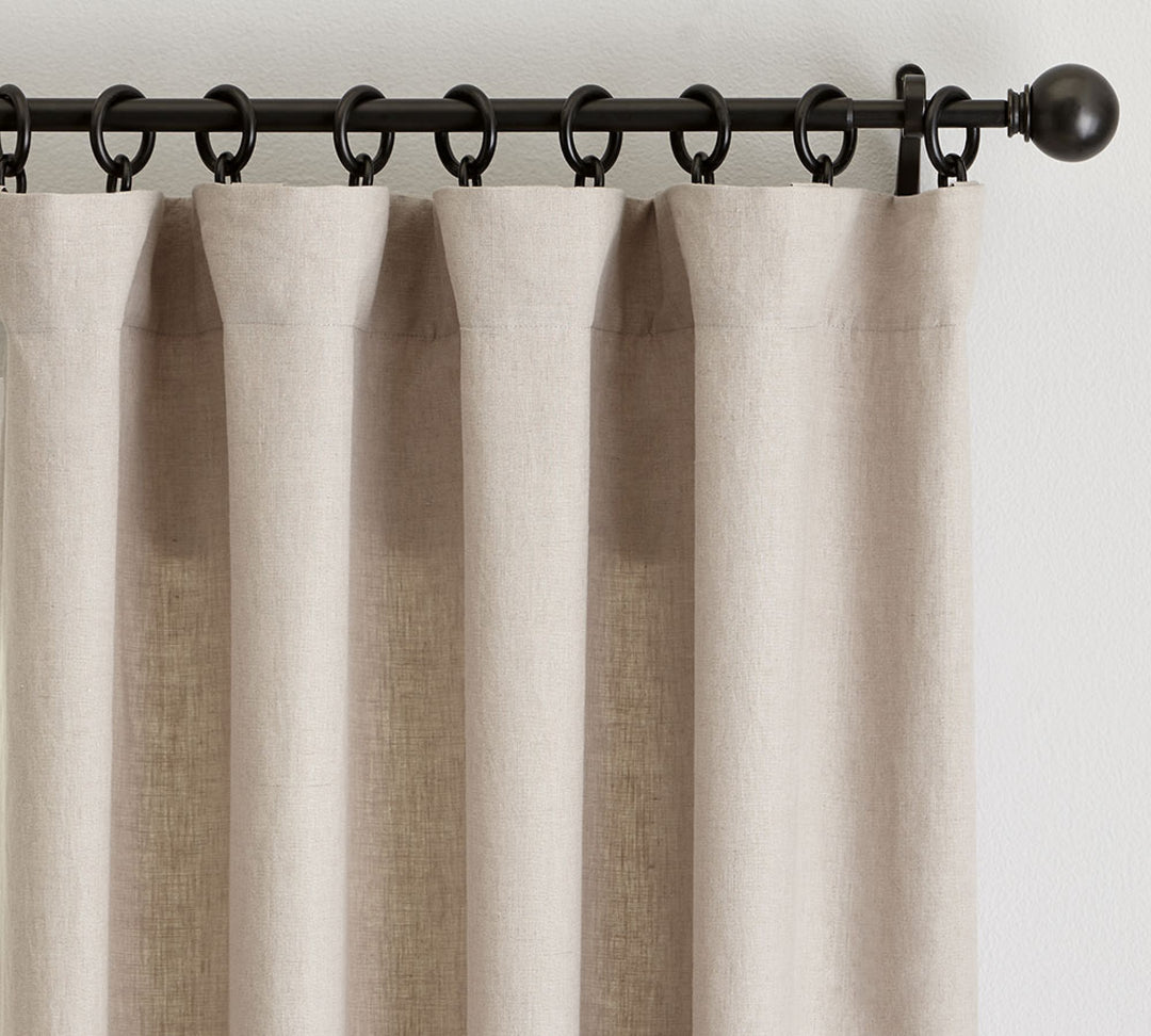 Custom Belgian Flax Linen Blackout Curtain-150"