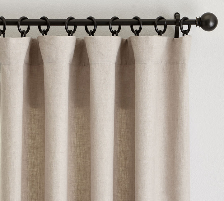 Custom Belgian Flax Linen Blackout Curtain-150"