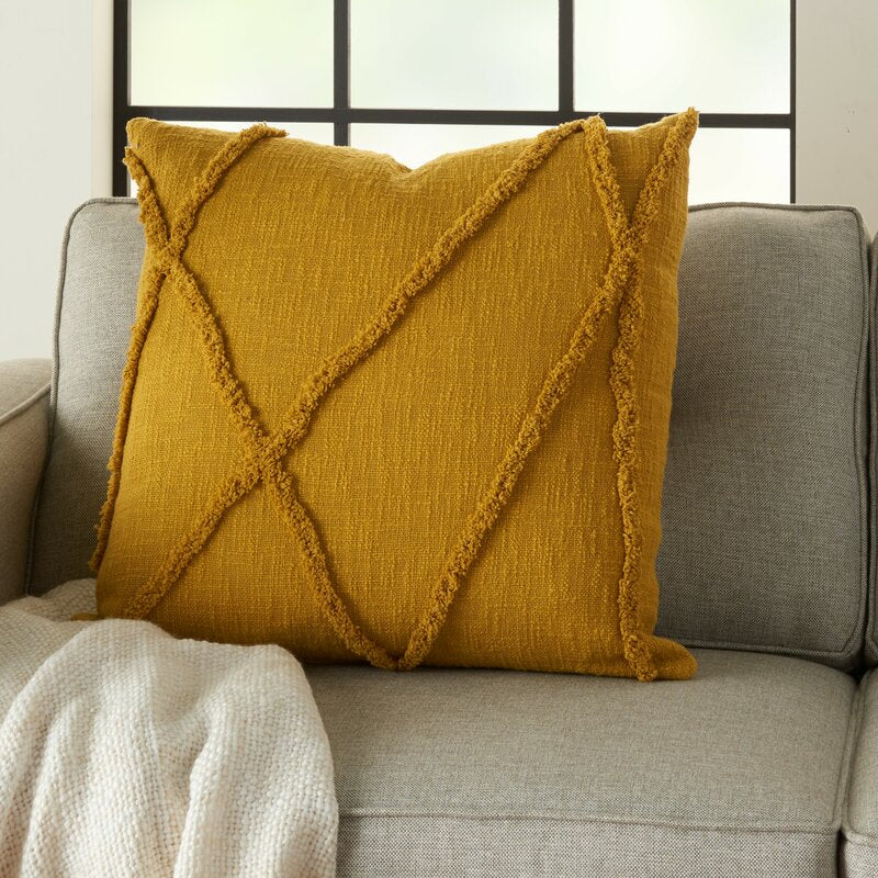 Remi Abstract Square Cotton Pillow Cover And Insert