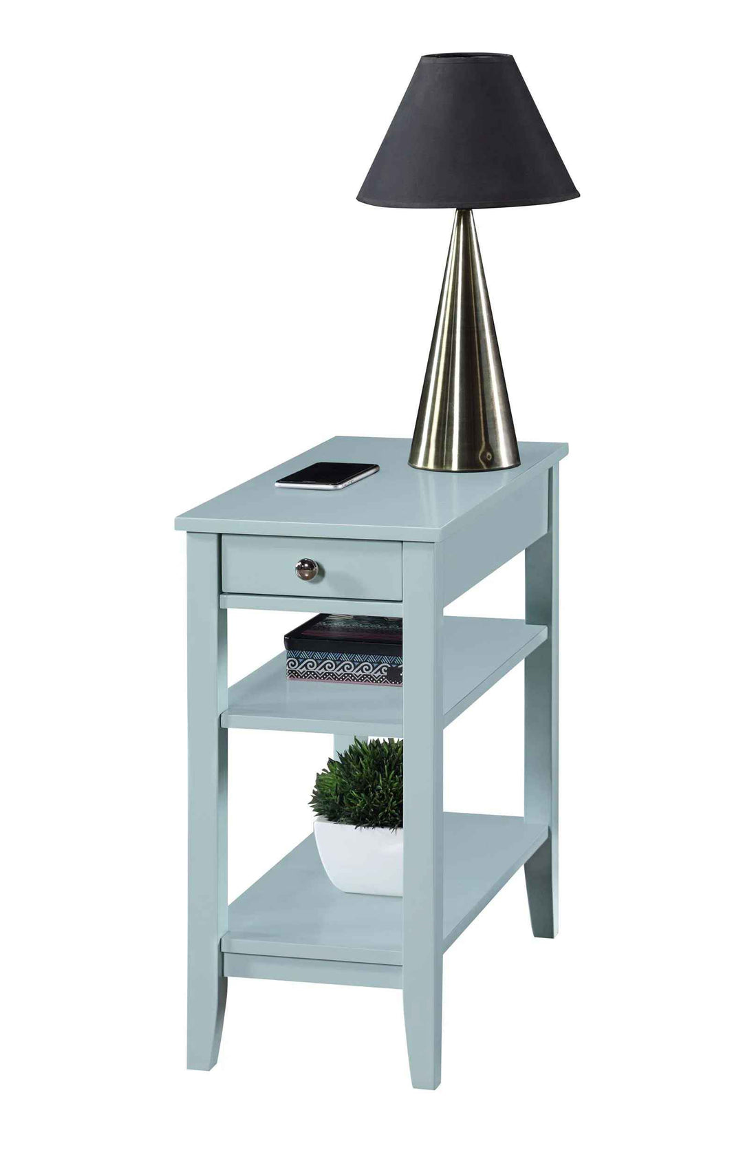 Carbin End Table with Drawer and Shelves