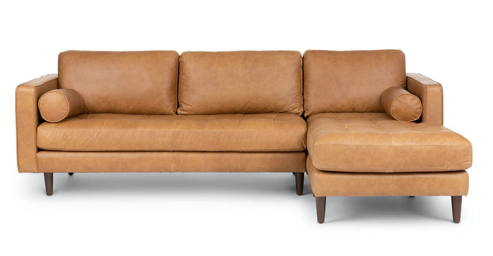 Sven Charme Tan Right Sectional Sofa