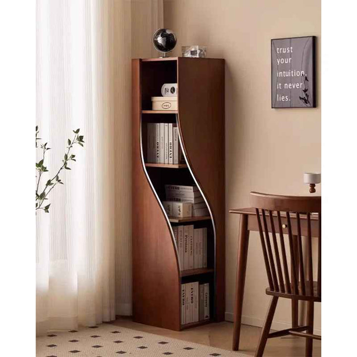 Walnut color Standard Solid Wood Bookcases