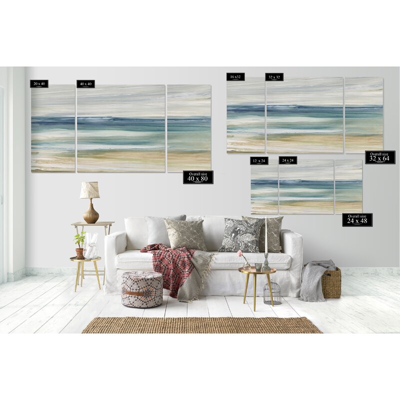 OCEAN BREEZE GRAPHIC ART PRINT MULTI PIECE IMAGE