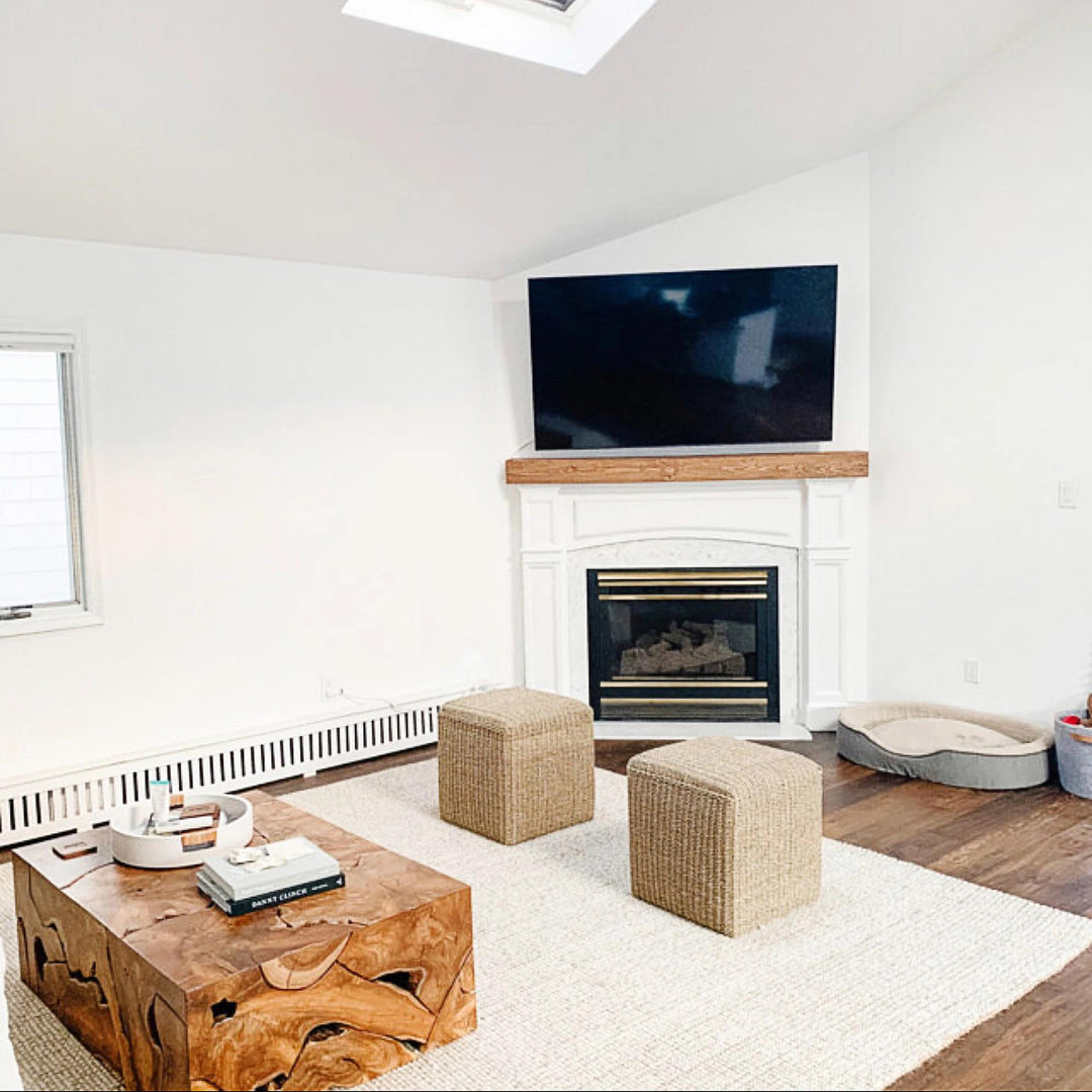 Melodye Rustic Fireplace Shelf Mantel