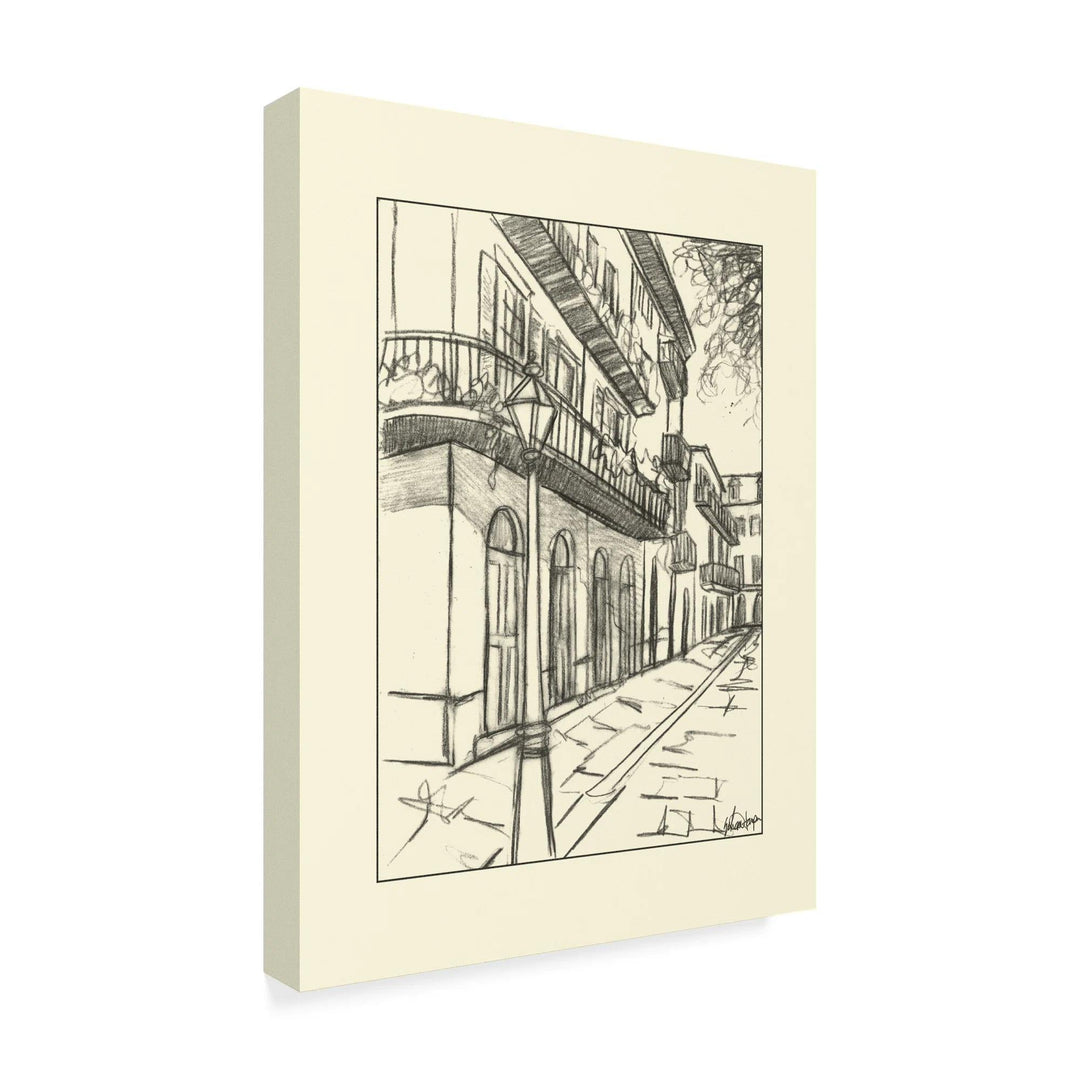 Sketches Of Downtown I On Canvas by Ethan Harper Print-32"x24"