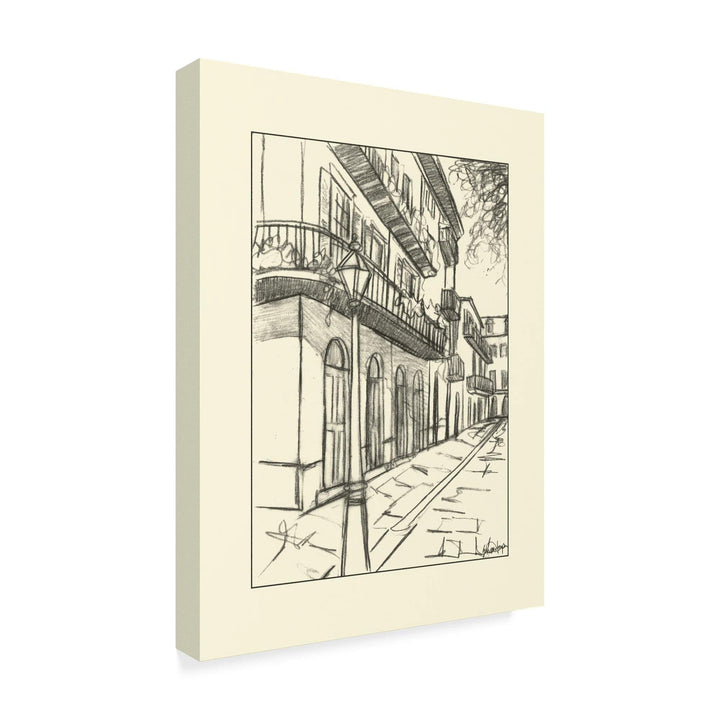 Sketches Of Downtown I On Canvas by Ethan Harper Print-32"x24"