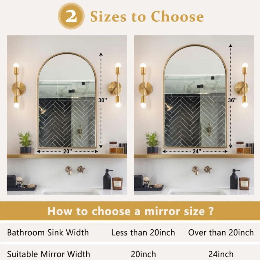 Nicolina Aluminum Wall Mirror 36x24