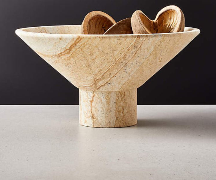 Dune Footed Sandstone Bowl