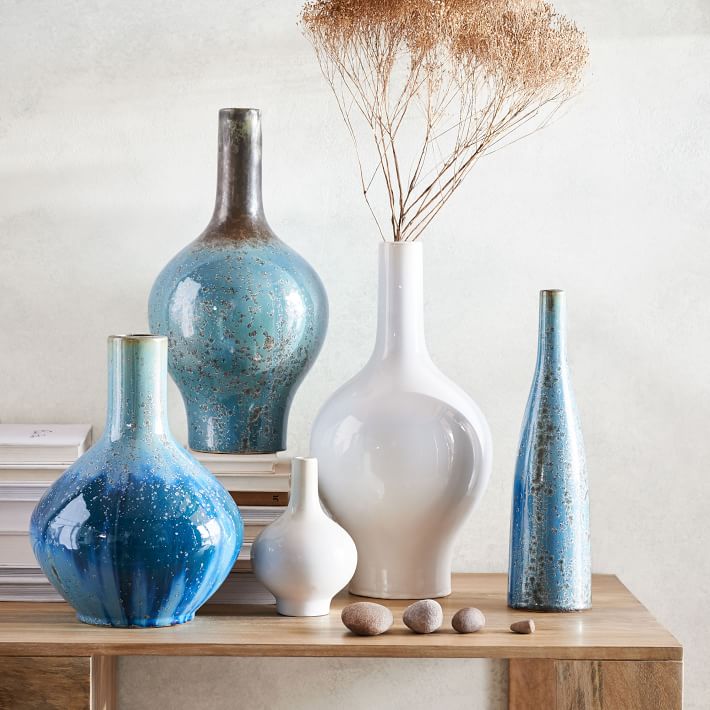 Reactive Glaze Ceramic Vases Ocean Extra tall Bottle
