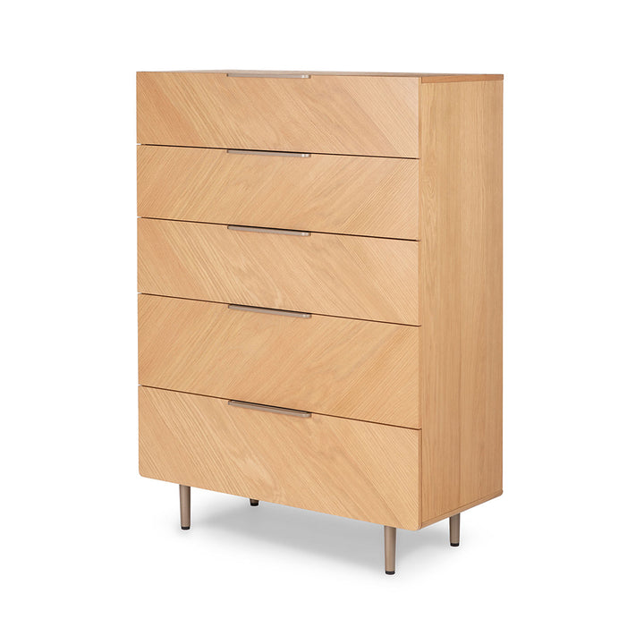 Nera Oak 5 Drawer Chest