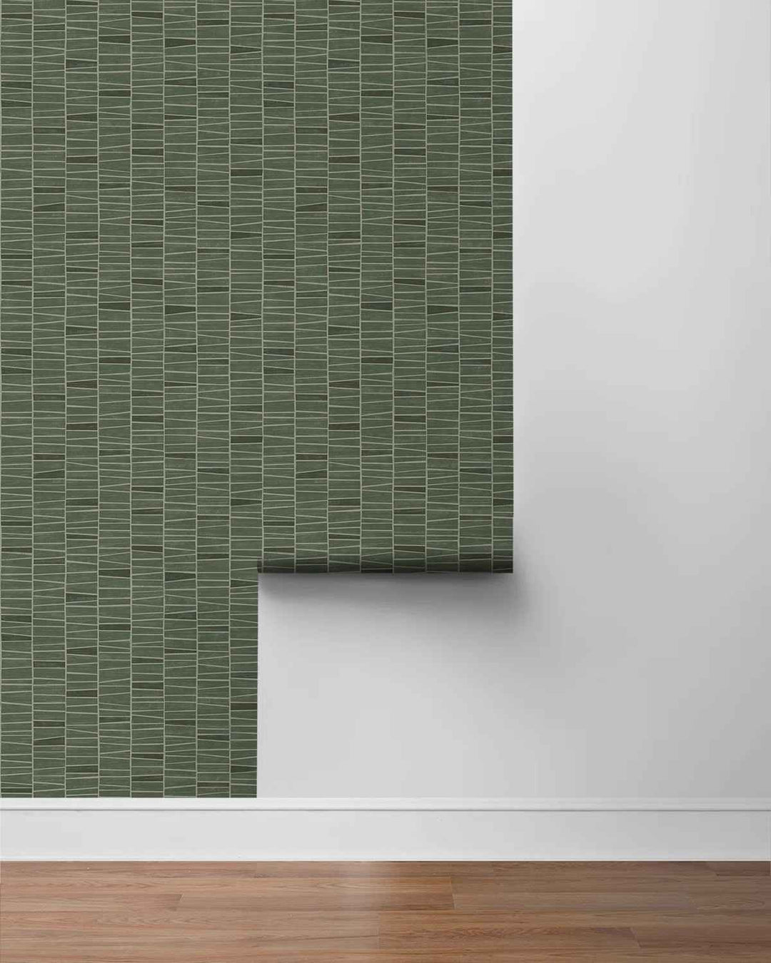 Green Stacy Garcia Home Monochrome Organic Stripe Peel And Stick Wallpaper