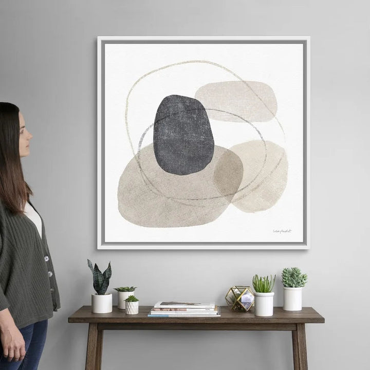 Think Neutral 10 Painting on Canvas With Frame 38"x38"