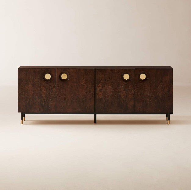 Carbon 82 Brown Burl Wood Media Console