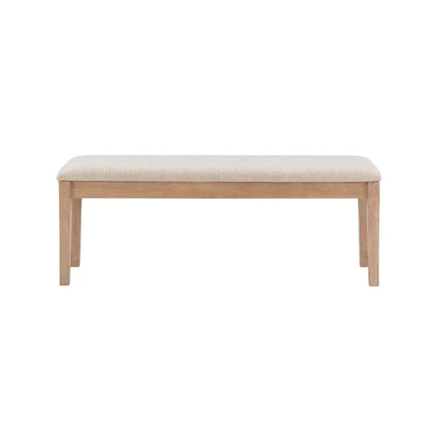 Whipkey Solid Wood Upholstered Dining or Entryway Bench
