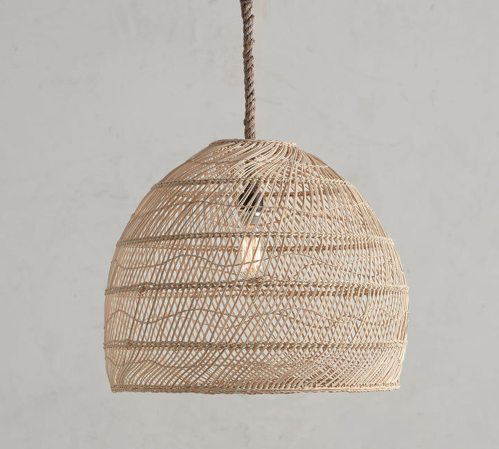 Flora Rattan Pendant 23"