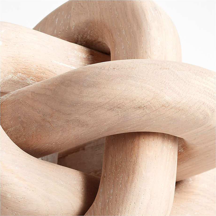 White Wood Knot Sculpture