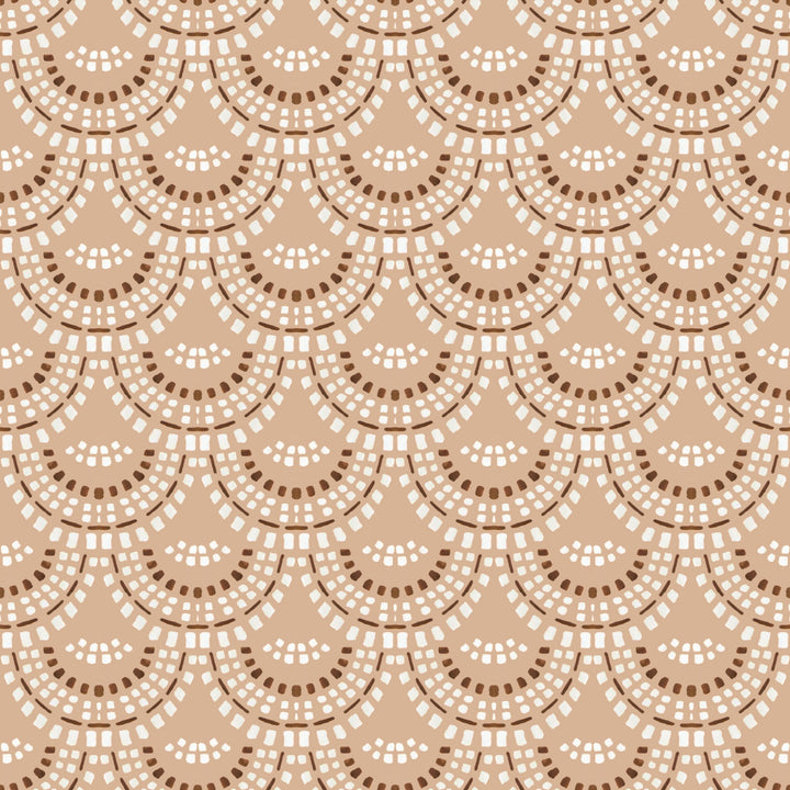 Scalloped Ceramic Side Table