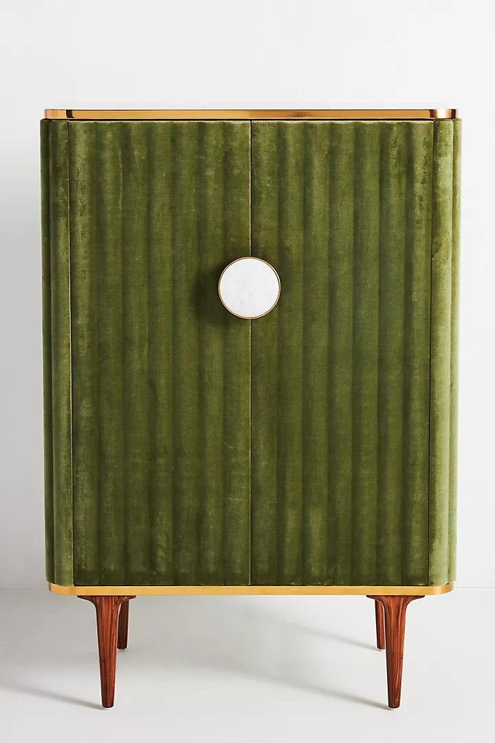 Juneau Velvet Bar Cabinet