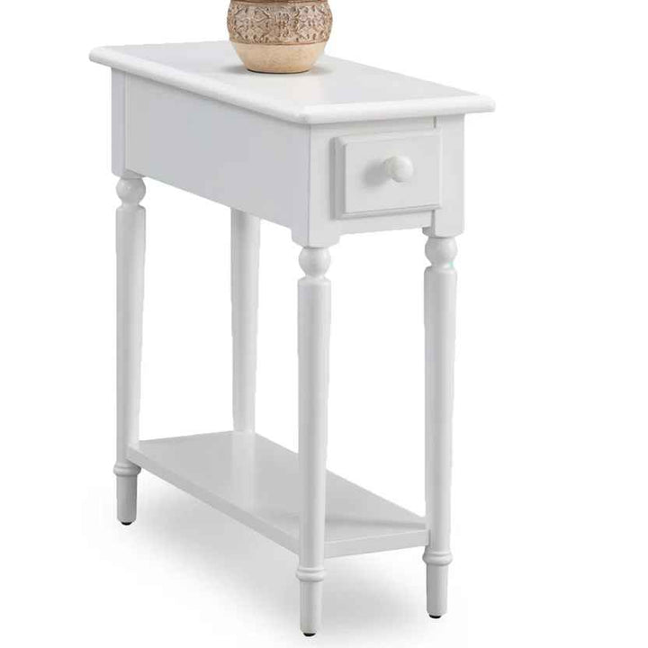 Coastal Solid Wood Narrow Side Table