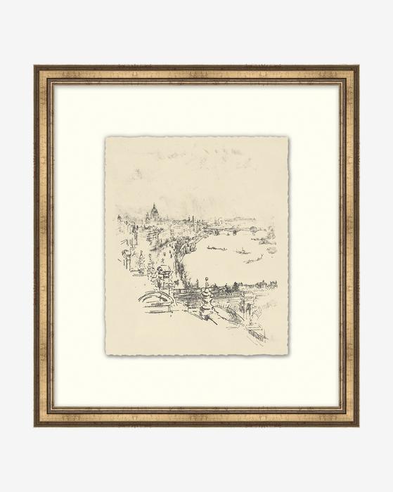 Etched City With Frame-17.75"X19.75