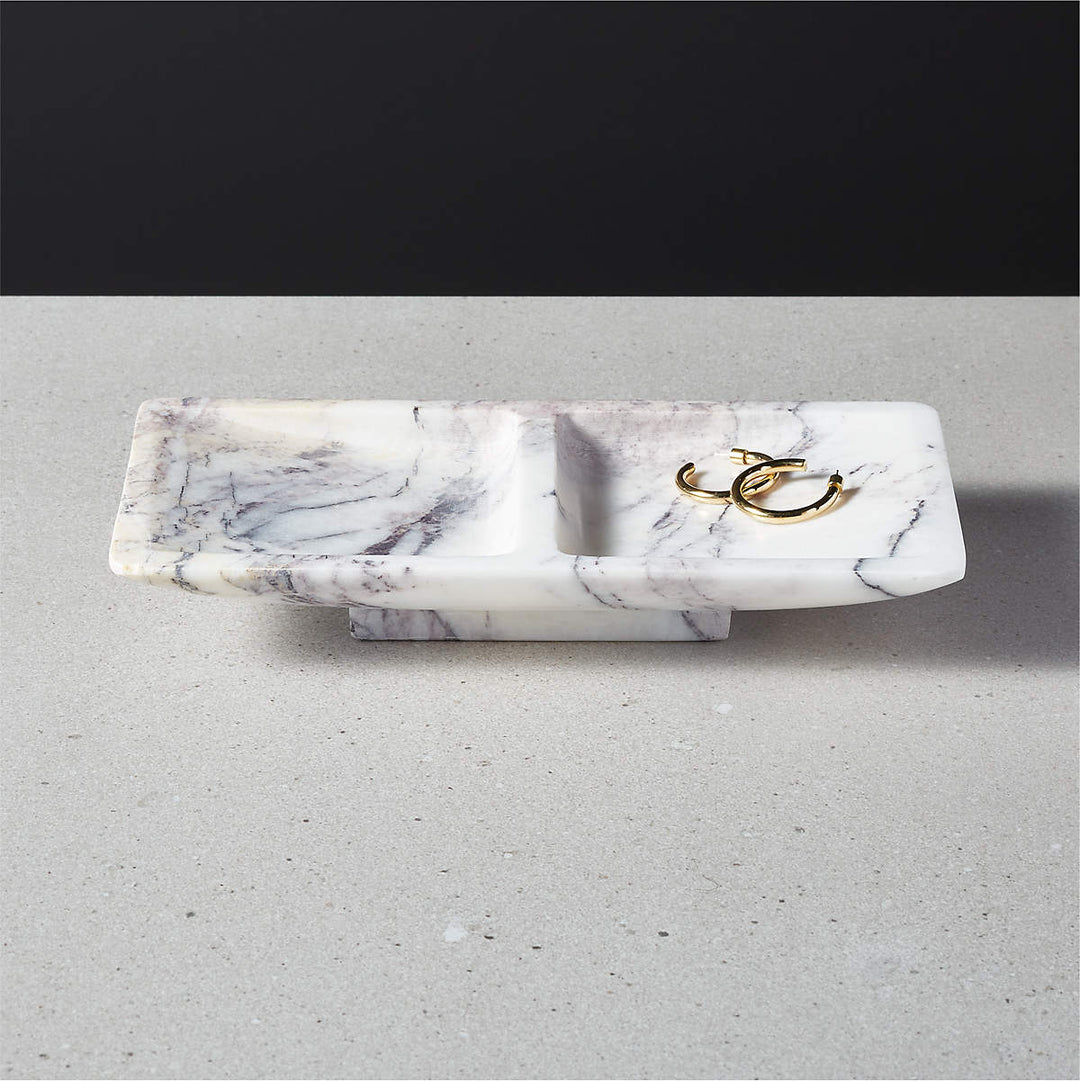Daily Essential Marble Jewelry Tray