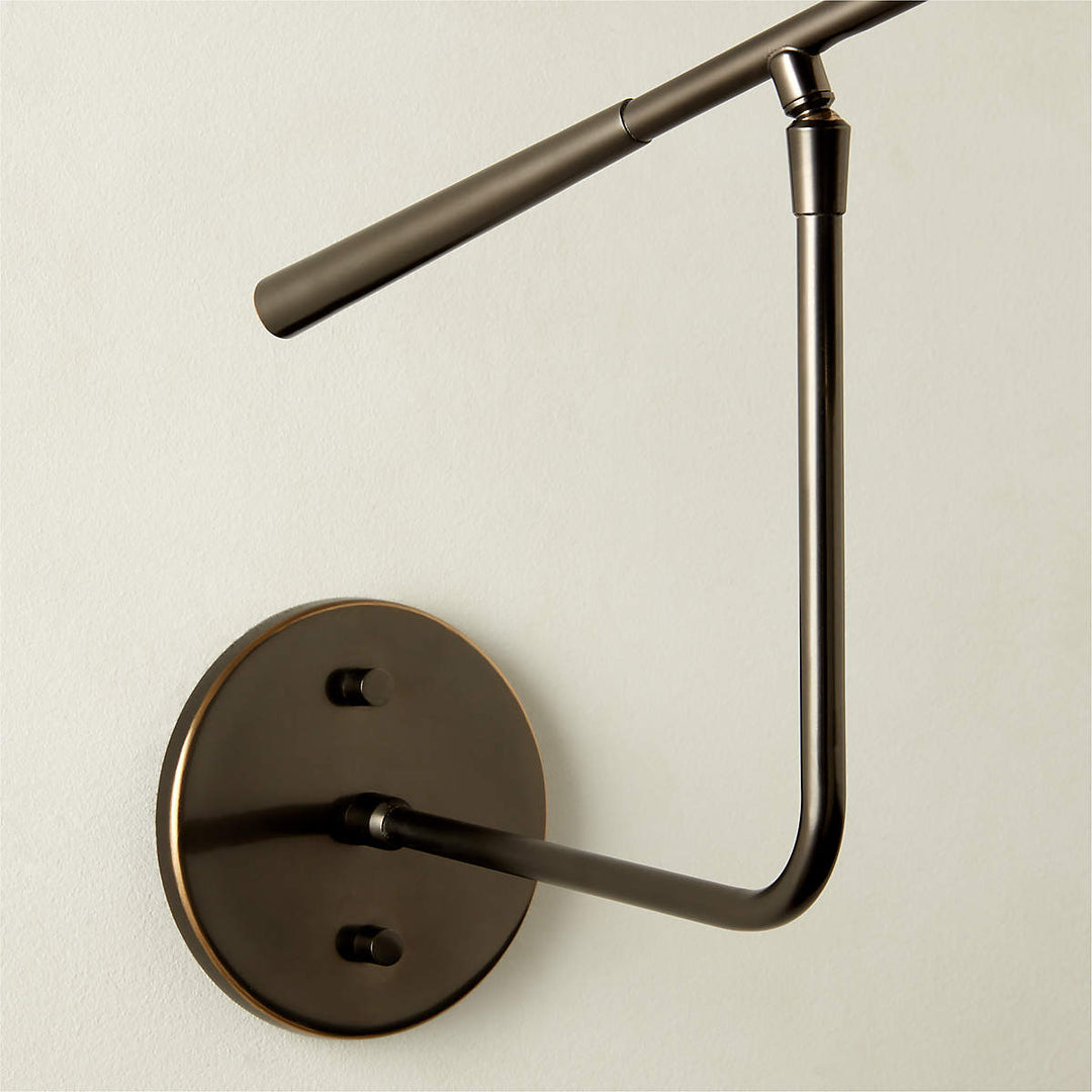 BRIO BLACKENED BRASS ARTICULATING WALL SCONCE
