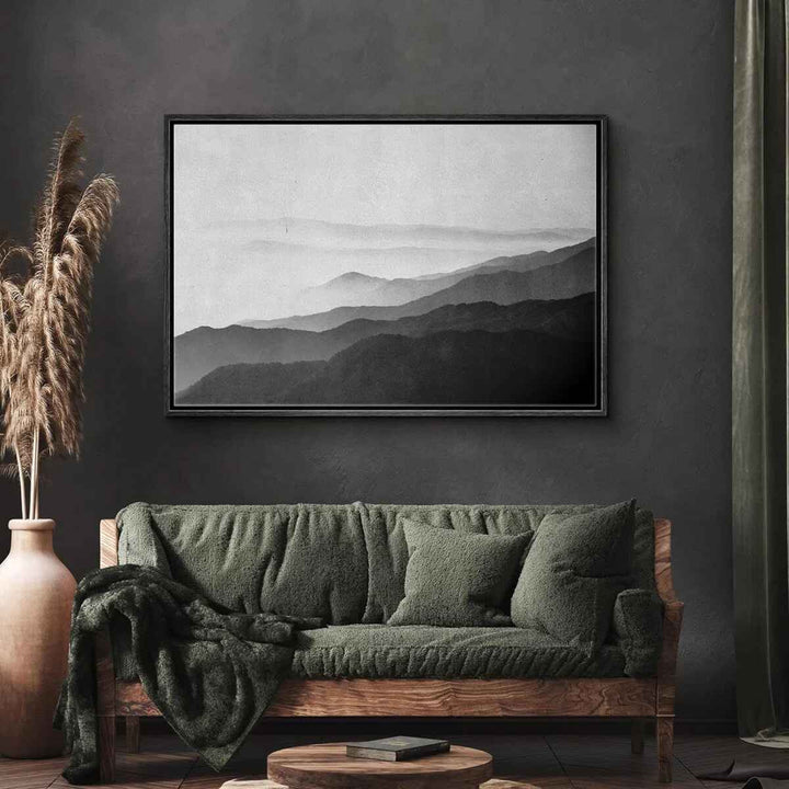 Abstract Landscape IDEA4WALL Framed Canvas Print Wall Art-36"x24"