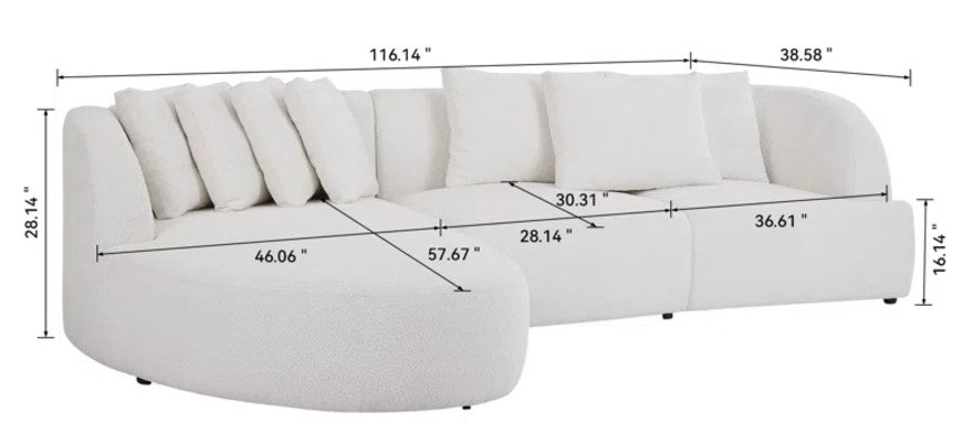 Maspeth 2 Piece Upholstered Sectional