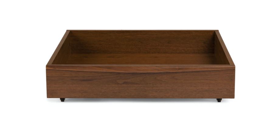 Lenia Walnut Underbed Storage Drawer Set