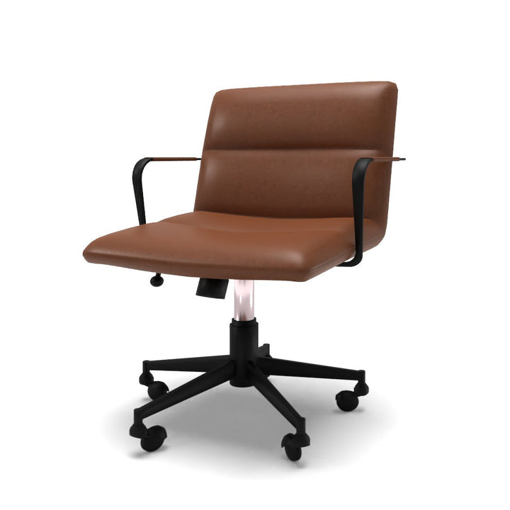Cooper Mid Century Leather Swivel Office Chair
