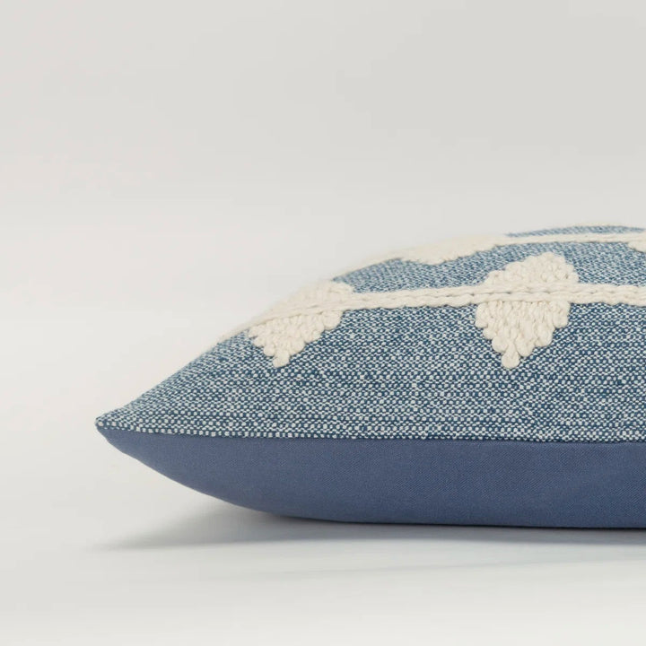 Heiden Embroidered Cotton Lumbar Throw Pillow 20x14