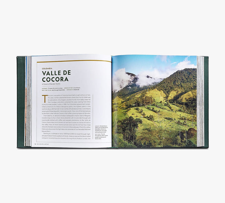 100 Hikes of A Lifetime Leather Bound Book