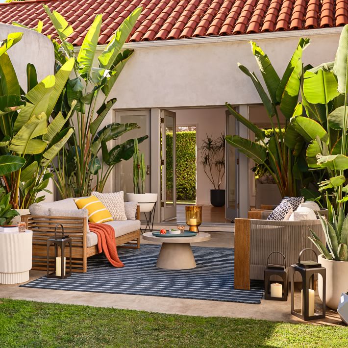 Cord Stripe Indoor Rug Midnight 8'x12'