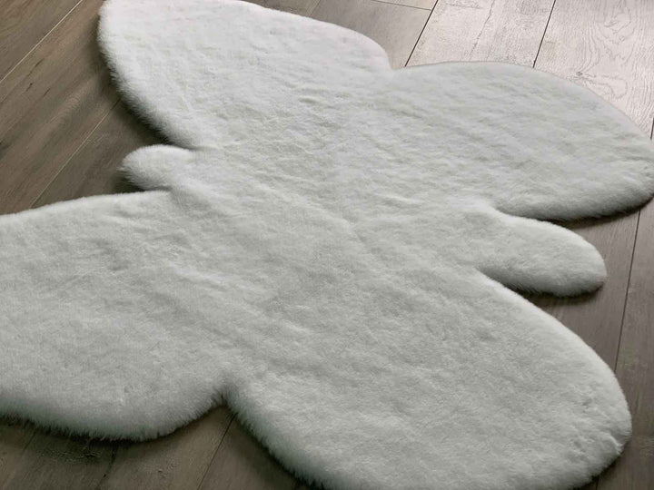 Aleen Butterfly Shag Area Rug-36"x36"