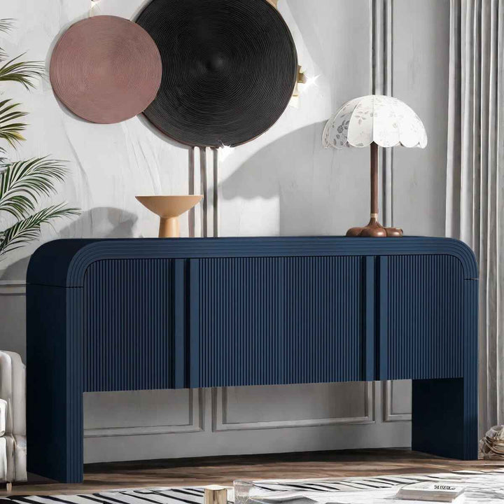 Himanshi Striped Sideboard with 4 Doors