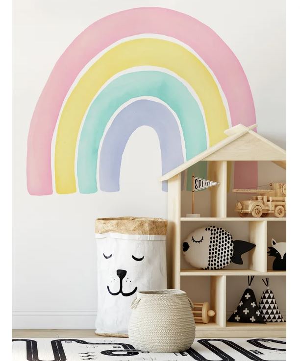 Watercolor Rainbow Wall Decal