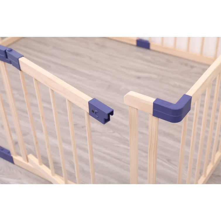 Natural Wooden Baby Playpen Safety Gate